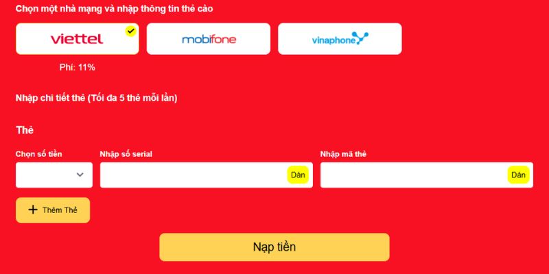 Nhà mạng thu phụ phí nạp tiền của người chơi